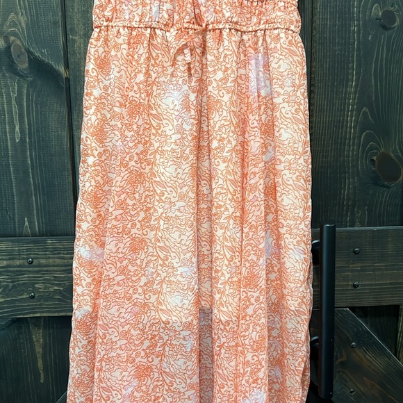 Dizzy Lizzy Maxi Dress XL Babydoll Floral Boho Milkmaid Smocked Ruffles Tie - Picture 3 of 11